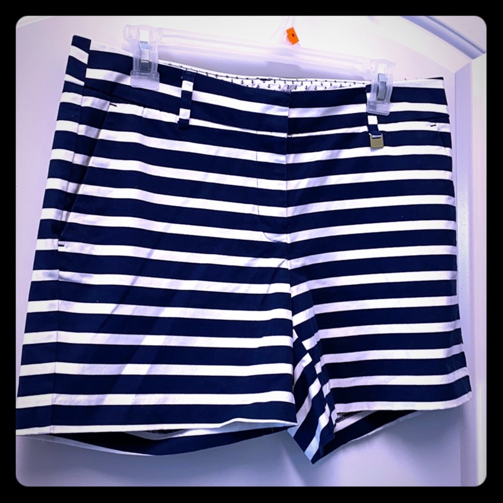 Nautica Navy and White striped shorts, size 8